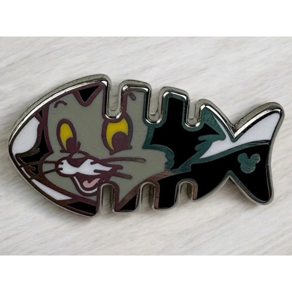 2018 Disney Hong Kong Hidden Mickey Fishbone Pin Figaro Pinocchio Pin 6 Of 8